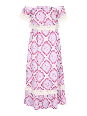 Foto van product IZIA Jurk 'Festival' lichtblauw / fuchsia / lichtroze / wit