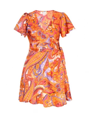 Foto van product IZIA Jurk 'Festival' lichtlila / oranje / lichtrood / wit