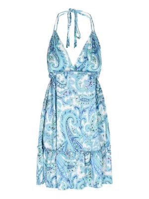 Foto van product ebeeza Jurk 'Spring Summer' aqua / donkerblauw / rosa / wit