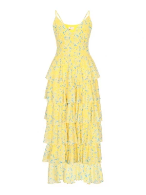 Foto van product IZIA Jurk turquoise / geel