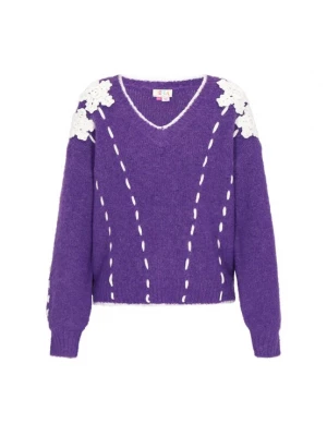 Foto van product IZIA Oversized trui lila / wit
