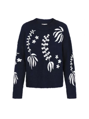 Foto van product IZIA Oversized trui marine / wit