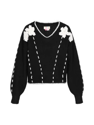 Foto van product IZIA Oversized trui zwart / wit