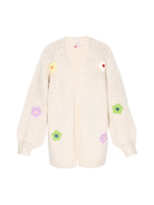 Foto van product IZIA Oversized vest 'Fashion Look' geel / lichtgroen / lila / natuurwit