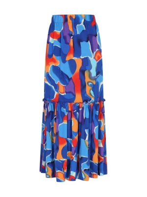 Foto van product aleida Rok kobaltblauw / lichtblauw / lila / oranje