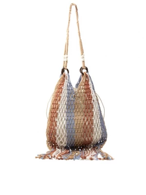 Foto van product IZIA Shopper beige / blauw / cognac / offwhite