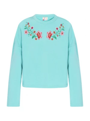 Foto van product IZIA Sweatshirt 'Boho' turquoise / groen / robijnrood / wit