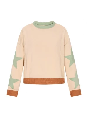 Foto van product IZIA Sweatshirt 'Comfortable' beige / cognac / pastelgroen
