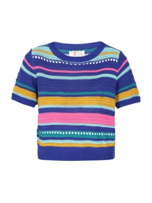 Foto van product IZIA Trui navy / aqua / safraan / lichtroze