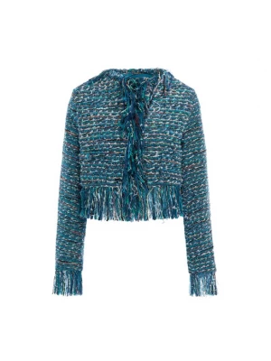 Foto van product IZIA Tussenjas turquoise / royal blue / koningsblauw / cyaan blauw / lichtgeel