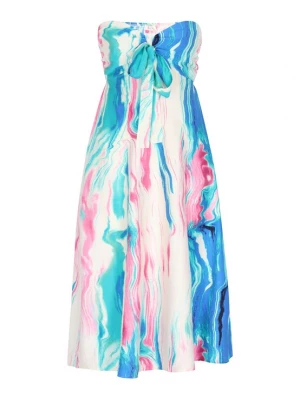 Foto van product IZIA Zomerjurk 'Festival' azuur / aqua / rosa / wit
