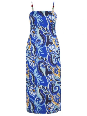 Foto van product IZIA Zomerjurk marine / turquoise / kobaltblauw / geel