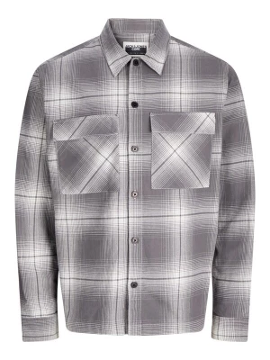 Foto van product Jack & Jones Junior Overhemd 'Charlie Check' grijs / lichtgrijs / wit