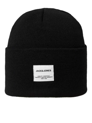 Foto van product JACK & JONES Muts 'Long Knit' zwart / wit
