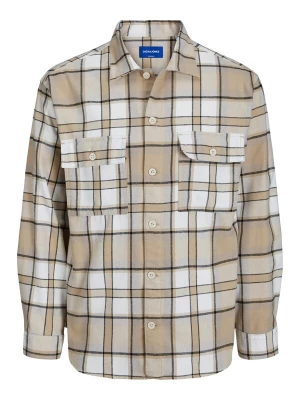 Foto van product JACK & JONES Overhemd 'FRI' lichtbeige / donkerbeige / zwart / wit