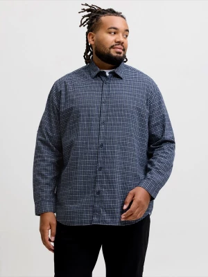 Foto van product Jack & Jones Plus Overhemd 'JJCARTER' navy / donkerblauw / wit