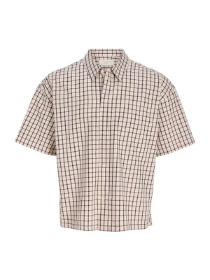 Foto van product Jack & Jones Plus Overhemd 'JORSavona Austin' donkerbruin / pasteloranje / karmijnrood / offwhite