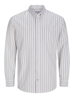 Foto van product Jack & Jones Plus Overhemd 'Oxford' donkerbeige / wit