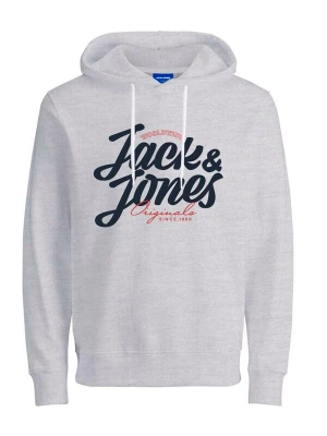 Foto van product JACK & JONES Sweatshirt 'JORList' lichtgrijs / rood / zwart