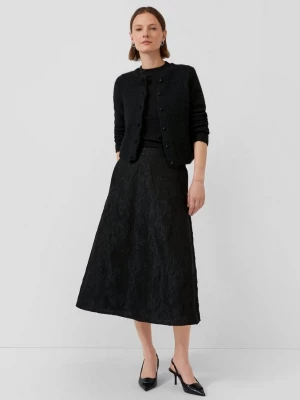 Foto van product Jacquard rok met hoge tailleband en blinde ritssluiting s.Oliver zwart