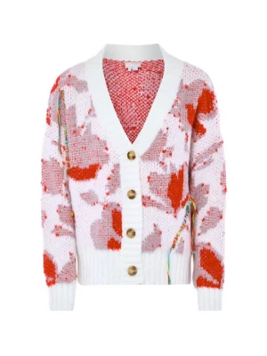 Foto van product Jalene Gebreid vest aqua / grijs / knalrood / offwhite