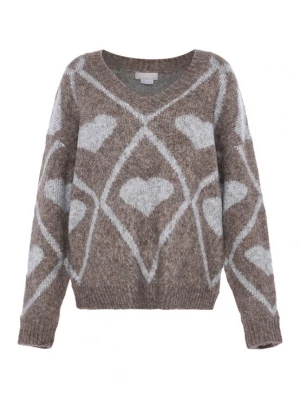 Foto van product Jalene Trui bruin gemêleerd / stone grey