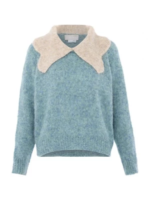 Foto van product Jalene Trui 'Preppy' beige gemêleerd / blauw / groen