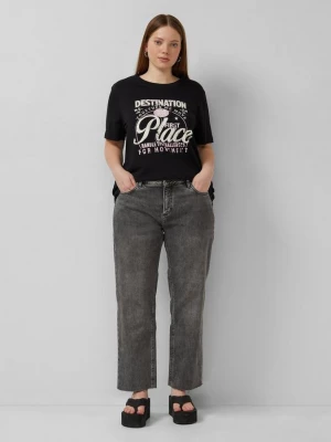 Foto van product Jeans / Halfhoog / Rechte pijp / Geknipt QS grijs