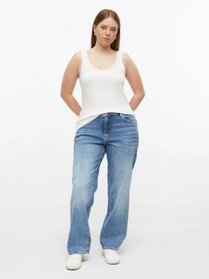 Foto van product Jeans met rechte pijpen / middelhoge taille / rechte pijpen QS blauw