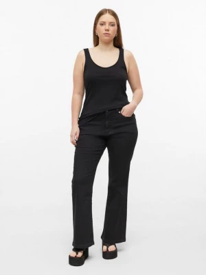 Foto van product Jeans met uitlopende pijpen / middelhoge taille / uitlopende pijpen QS zwart