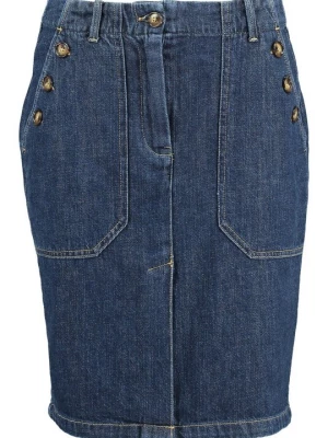 Foto van product Jeansrok Leon & Harper donkerblauw denim
