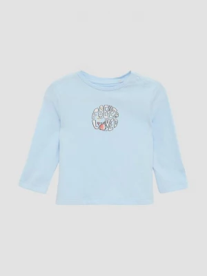 Foto van product Jersey longsleeve met print op voorkant s.Oliver blauw