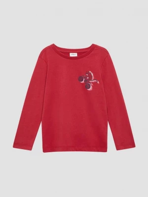 Foto van product Jersey longsleeve met print op voorkant s.Oliver rood