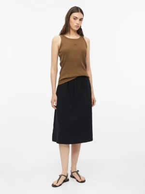 Foto van product Jersey midirok met elastische tailleband en vlamgarenstructuur s.Oliver zwart