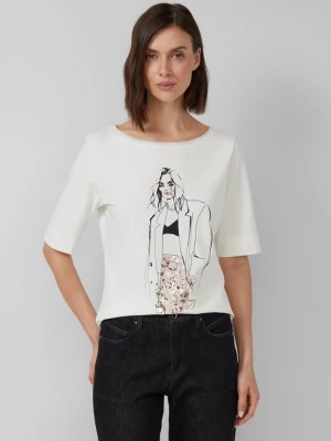 Foto van product Jersey shirt met artwork s.Oliver crème
