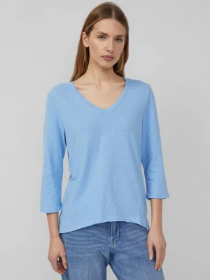 Foto van product Jersey T-shirt met vlamgarenstructuur en afgeronde zoom s.Oliver blauw