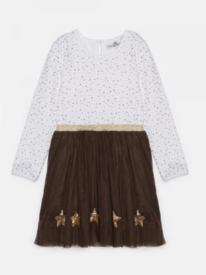 Foto van product Jerseyjurk Happy Girls goudkleurig
