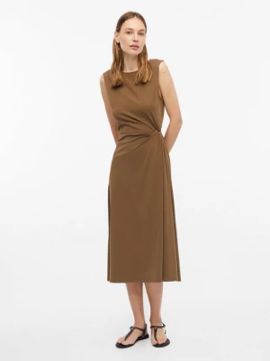 Foto van product Jerseyjurk met drapering in de taille s.Oliver bruin