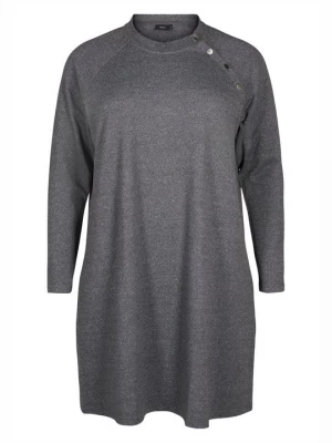 Foto van product Jerseyjurk Zizzi donkergrijs gemêleerd