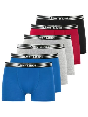 Foto van product Jimmy Sanders Boxershorts blauw / grijs / bloedrood
