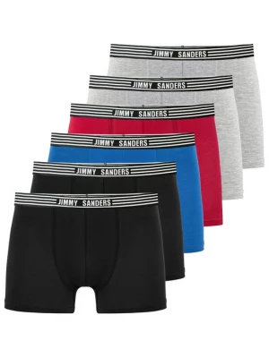 Foto van product Jimmy Sanders Boxershorts blauw / grijs / bloedrood / zwart / wit