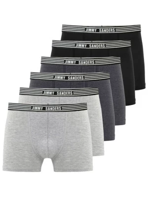 Foto van product Jimmy Sanders Boxershorts grijs gemêleerd / zwart / wit