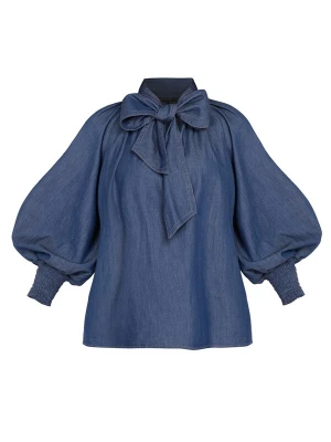 Foto van product JIORO Blouse 'ESSENTIALS' blauw denim
