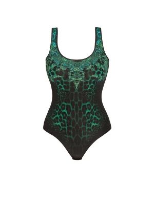 Foto van product JIORO Shirt body 'LEO NEON GREEN' donkergroen / zwart