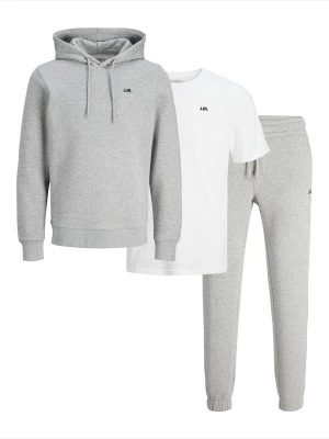 Foto van product JJ Rebel Joggingpak grijs gemêleerd / wit