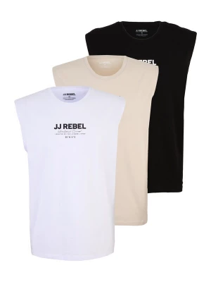 Foto van product JJ Rebel Shirt 'JREBLINO' crème / zwart / wit