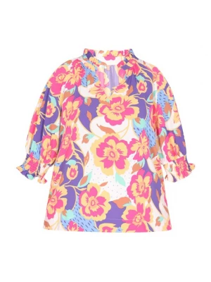 Foto van product joella Blouse lichtblauw / lila / pastelroze / wit