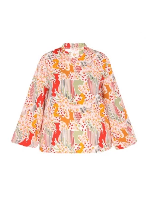Foto van product joella Blouse pastelgroen / oranje / rood / wit
