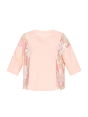 Foto van product joella Shirt abrikoos / mandarijn / rosa / wit