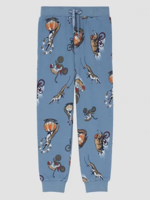 Foto van product Joggingbroek met trekkoord en all-over print s.Oliver blauw